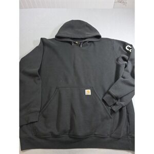 Carhartt Original Fit Spell Out Grunge Pullover Hoodie Black Size XL Workwear
